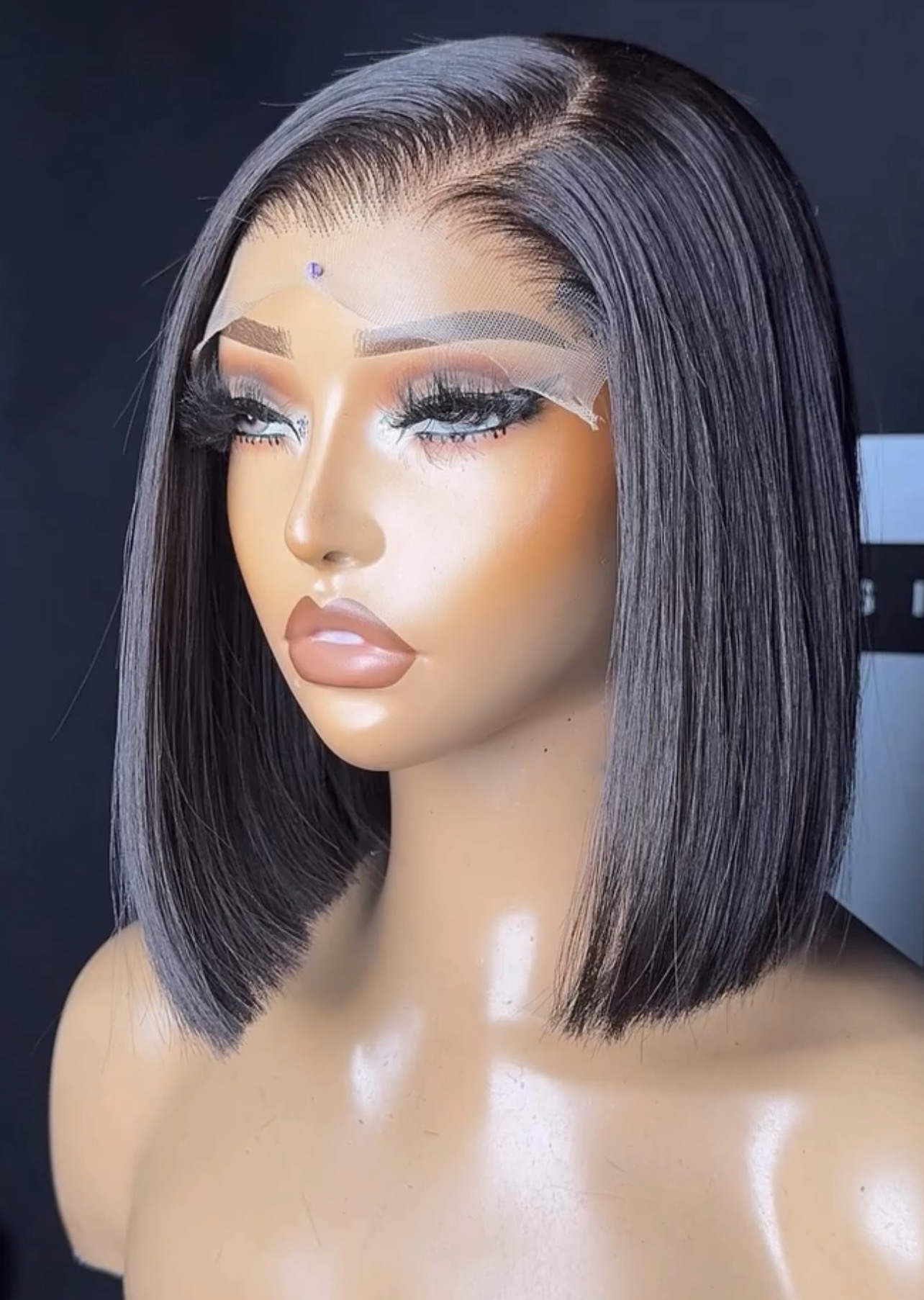 Jet Black Blunt Bob