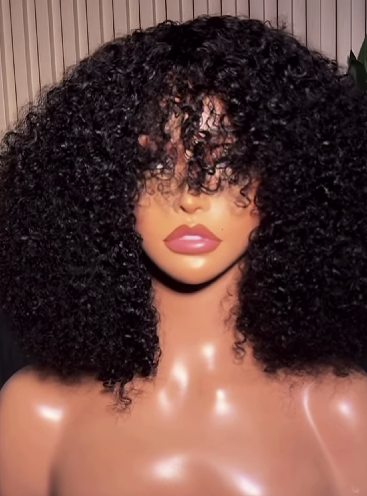 Curly Fringe Glam